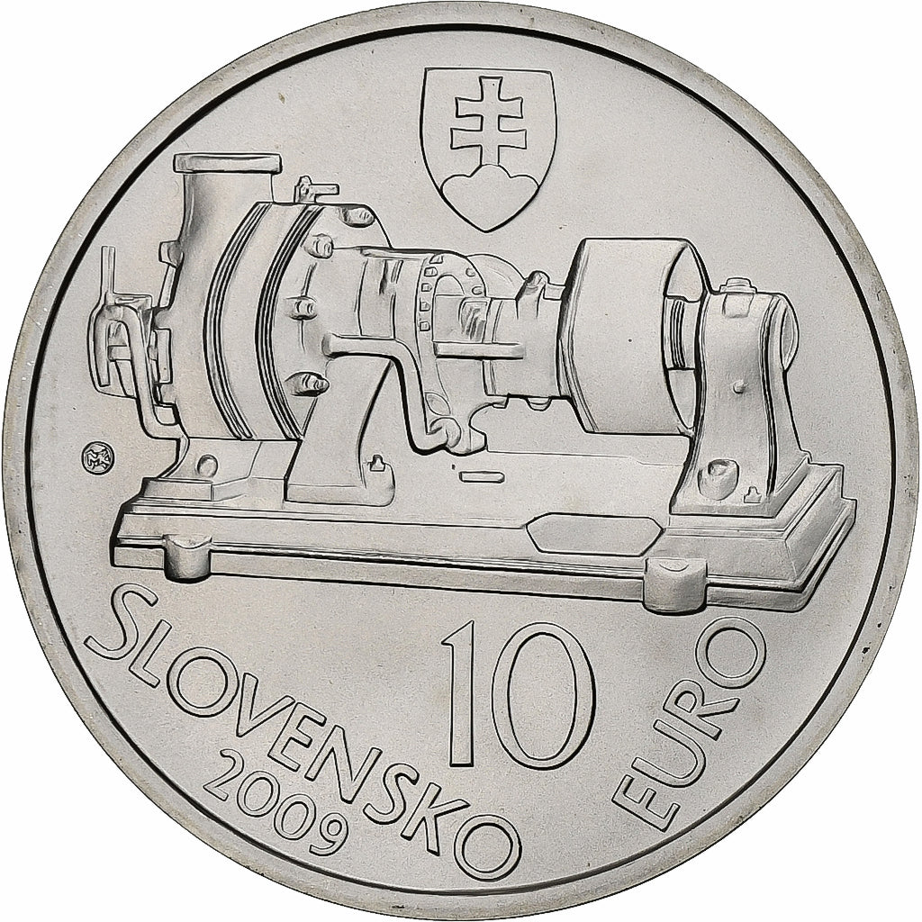 Slovakia, 10 Euro, Aurel Stodola, 2009, Kremnica, Silver, MS(65-70)