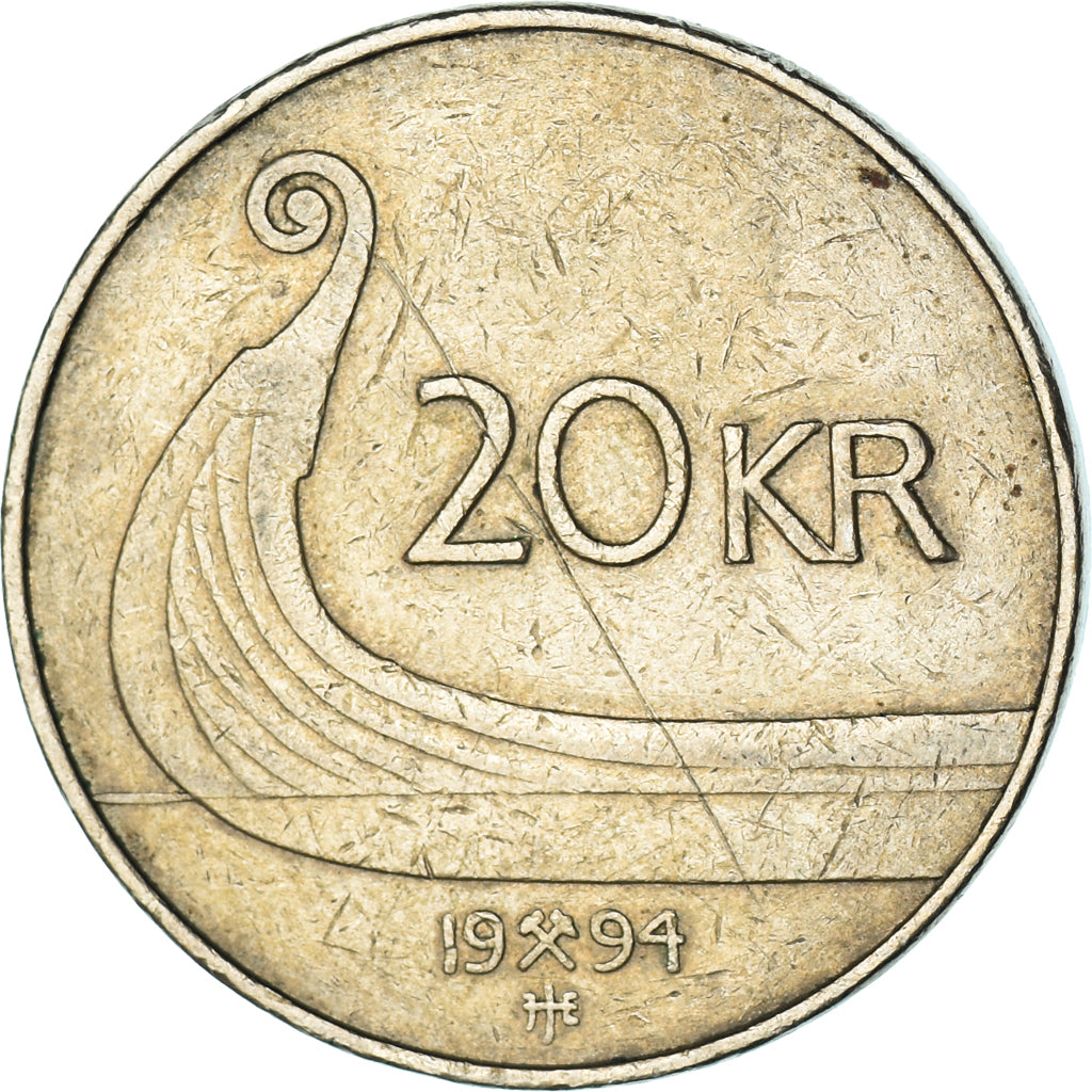 Moneta, Norvegia, 20 Kroner, 1994