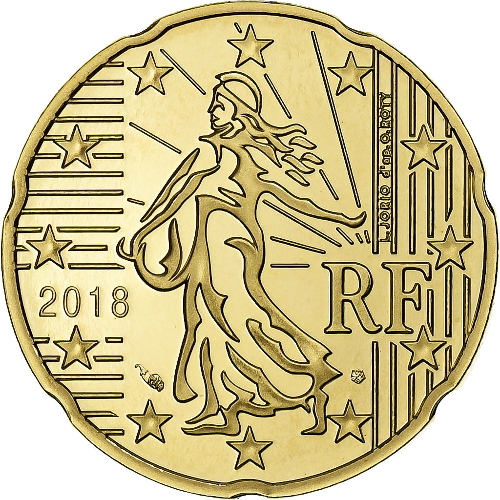 Frankreich, 20 Centimes, PP, 2018, MDP, Nordic gold, STGL