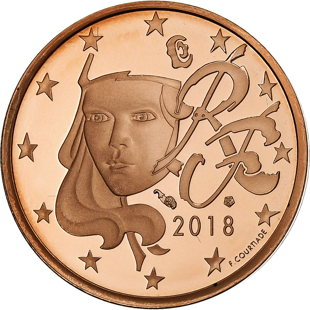 Francia, 2 Centimes, FS, 2018, MDP, Acciaio placcato rame, FDC