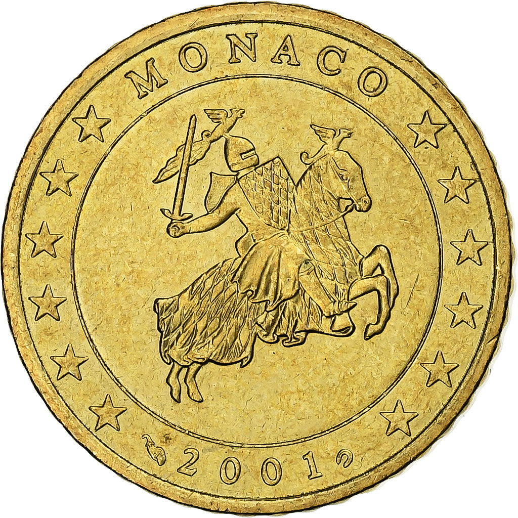 Mónaco, 50 Centimes, 2001, MDP, Nordic gold, SC