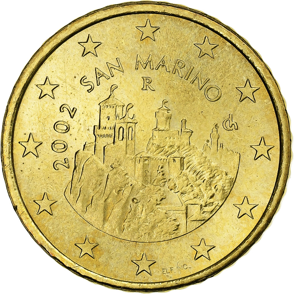 San Marino, 50 Centimes, 2002, Rome, Nordic gold, MS(60-62)