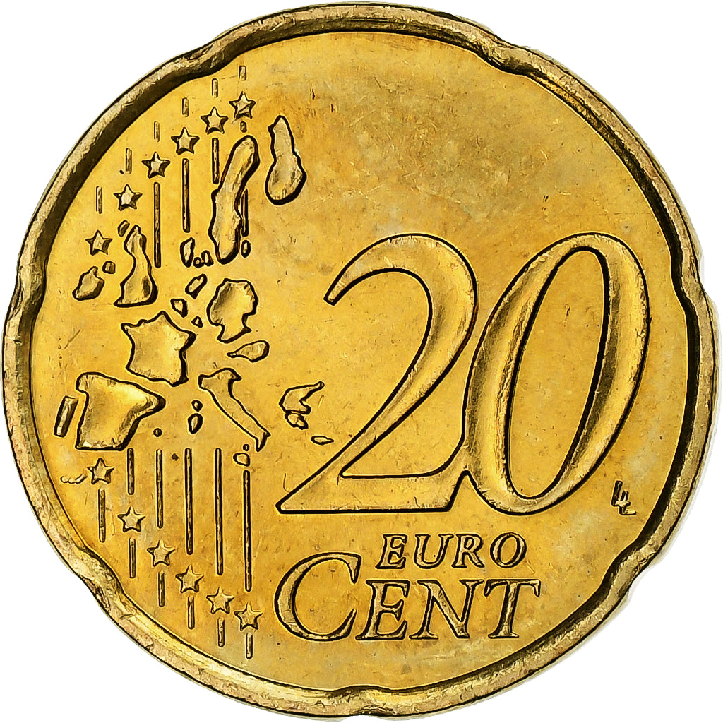 Monaco, 20 Centimes, 2001, MDP, Nordic gold, UNC-