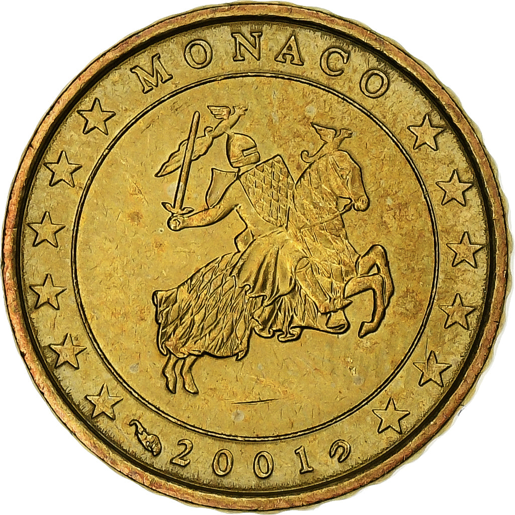 Monaco, 10 Centimes, 2001, MDP, Nordic gold, MS(60-62)