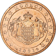 Monaco, 2 Centimes, 2001, MDP, Copper Plated Steel, PR+