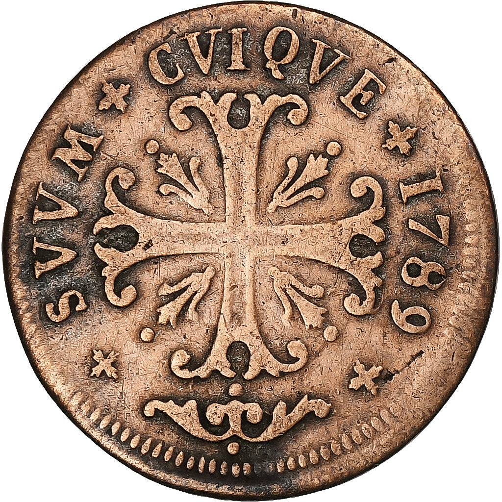 Principality of Neuchâtel, 1/2 Batzen, 1789, Neuchatel, Billon, EF(40-45)