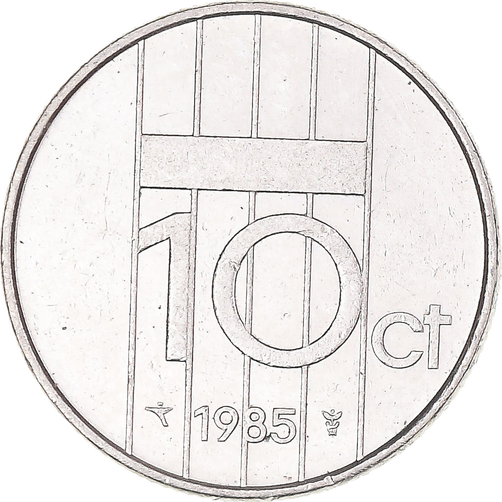 Moeda, Países Baixos, 10 Cents, 1985