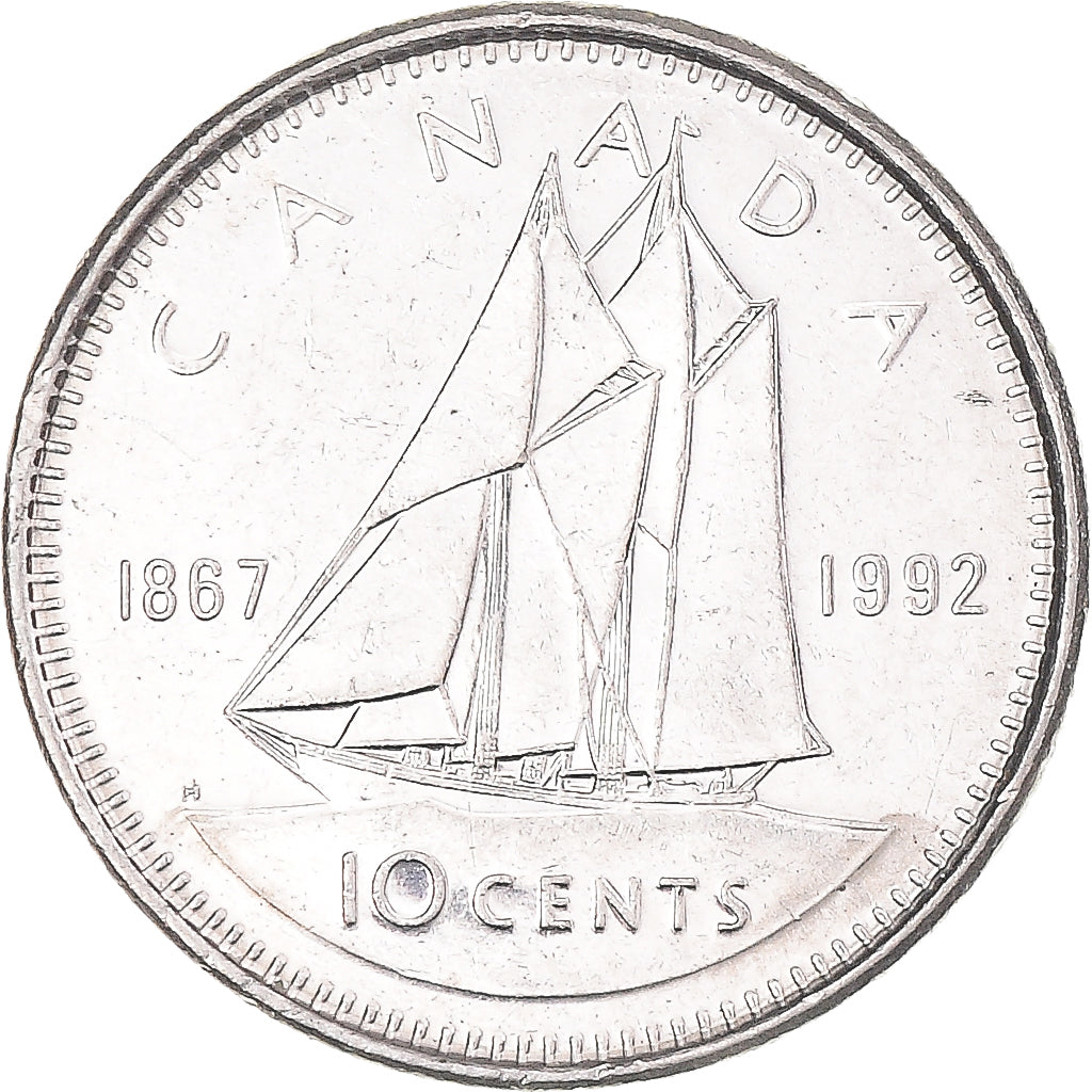 Monnaie, Canada, 10 Cents, 1992