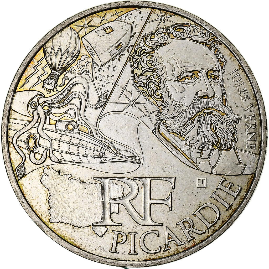 France, 10 Euro, Picardie, 2012, MDP, Silver, MS(63)