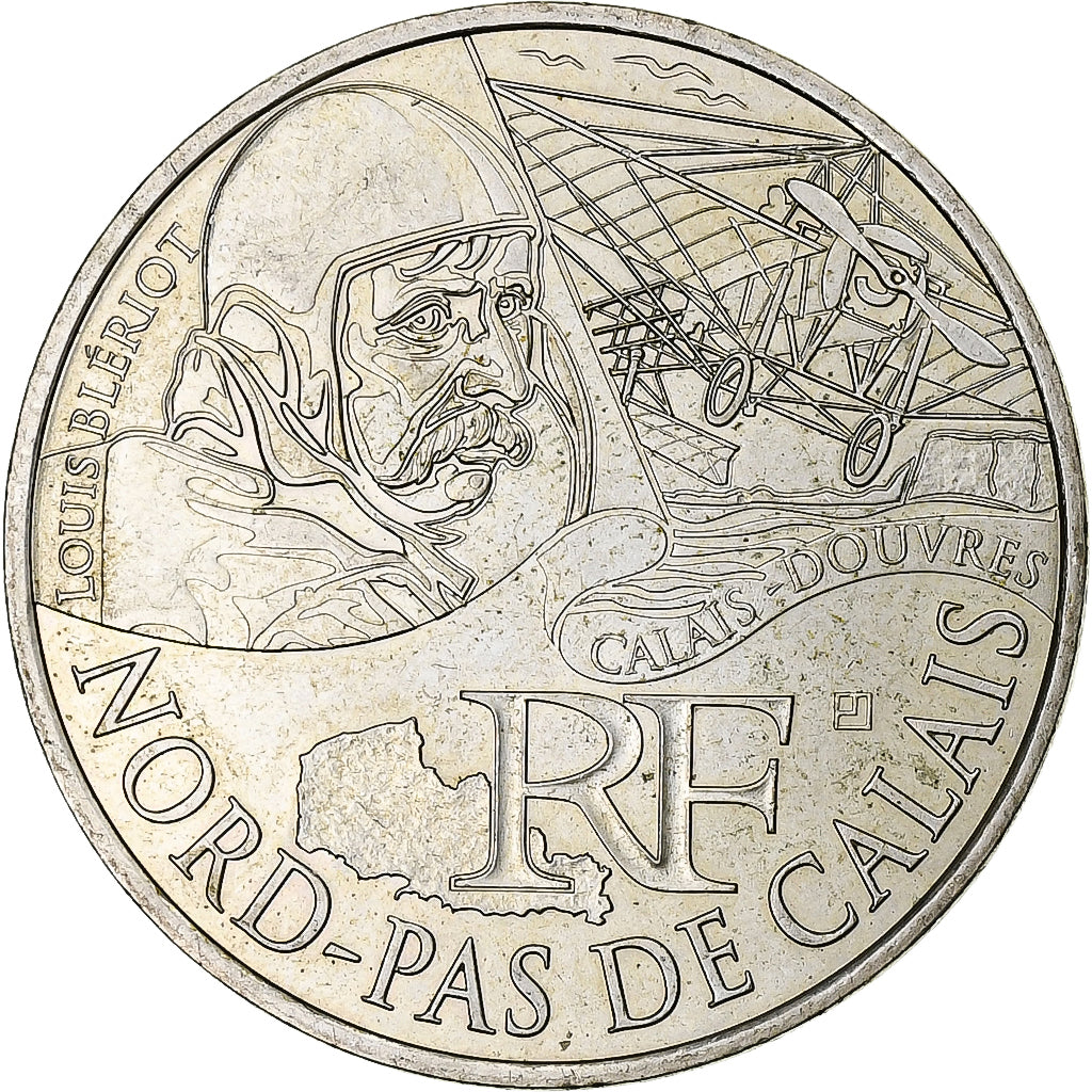 France, 10 Euro, Nord-Pas-de-Calais, 2012, MDP, Silver, MS(63)