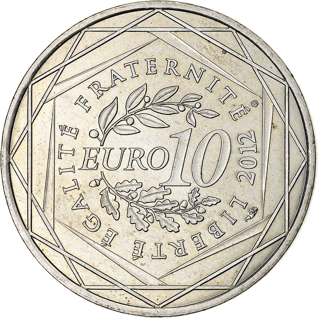 France, 10 Euro, Nord-Pas-de-Calais, 2012, MDP, Silver, MS(63)