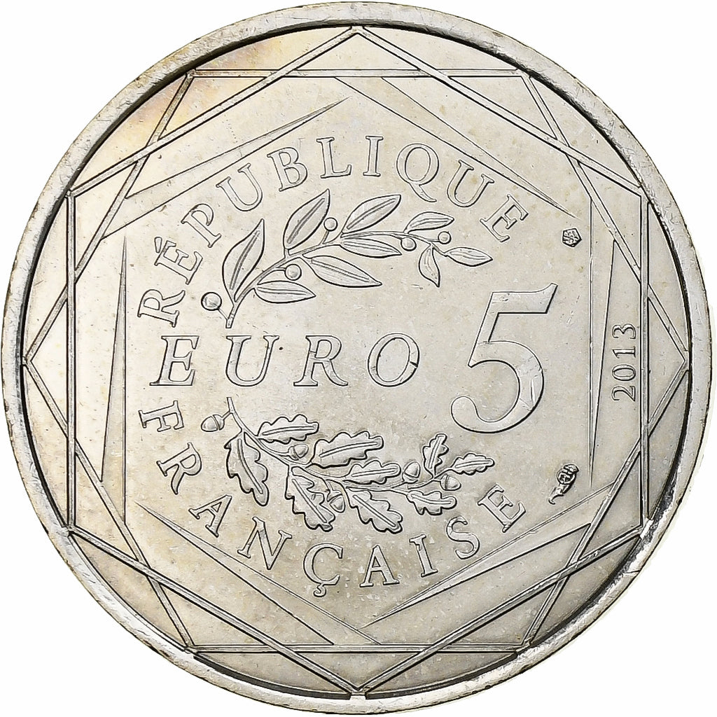 Francja, 5 Euro, Liberté, 2013, MDP, Srebro, MS(60-62)