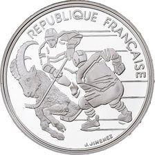 France, 100 Francs, 1992 Olympics, Albertville, Hockey, 1991, MDP, Proof