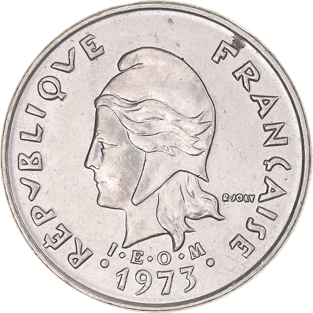 Coin, New Caledonia, 10 Francs, 1973