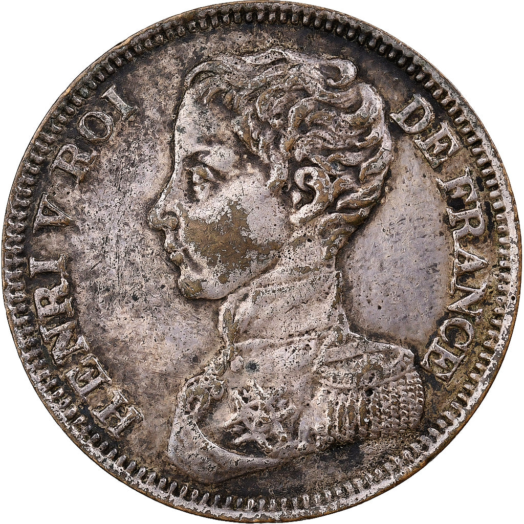 France, Henri V, 5 Francs, 1831, Paris, Faux d'Epoque, Etain, TTB, Gadoury:651