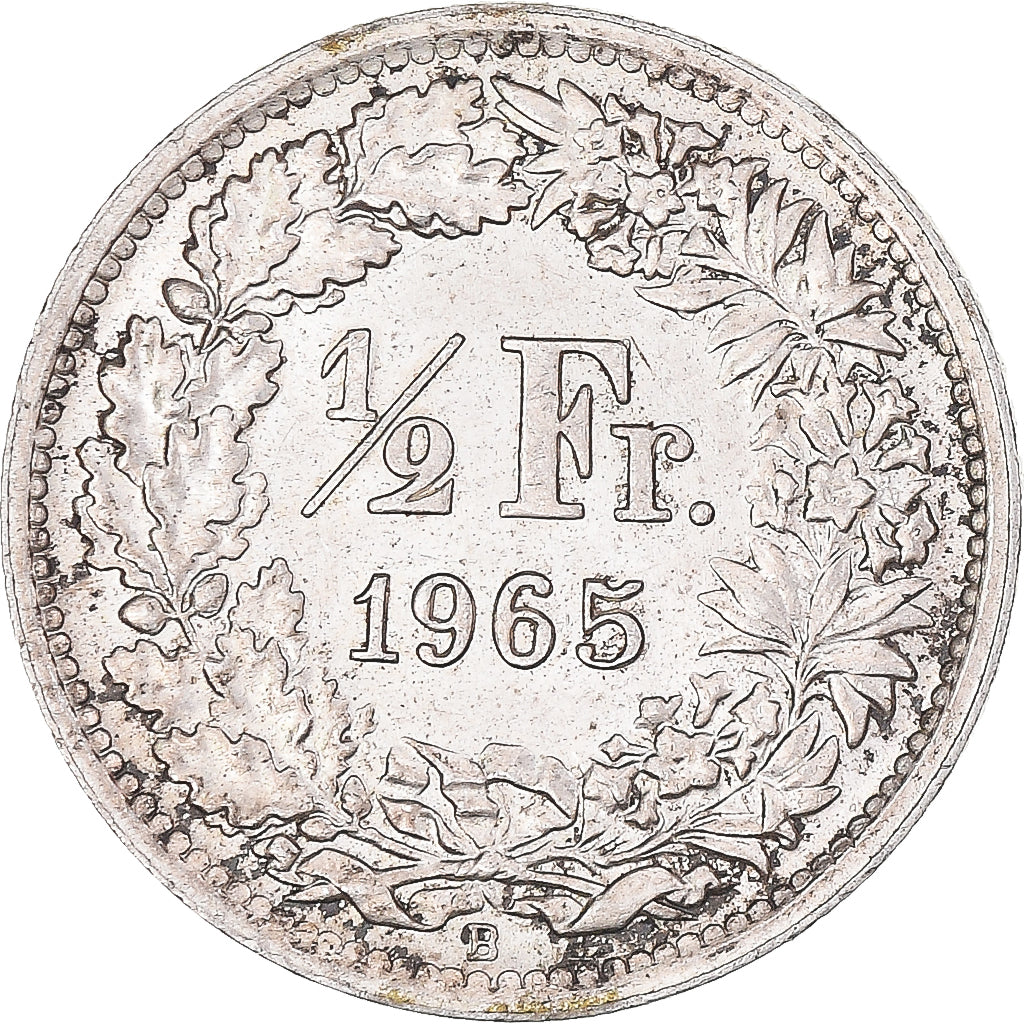 Coin, Switzerland, 1/2 Franc, 1965