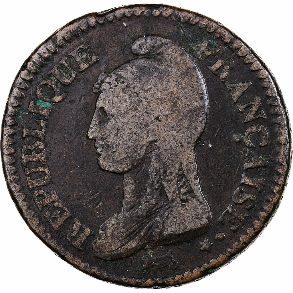 France, Decime, Dupré, AN 5, Paris, Cuivre, TB