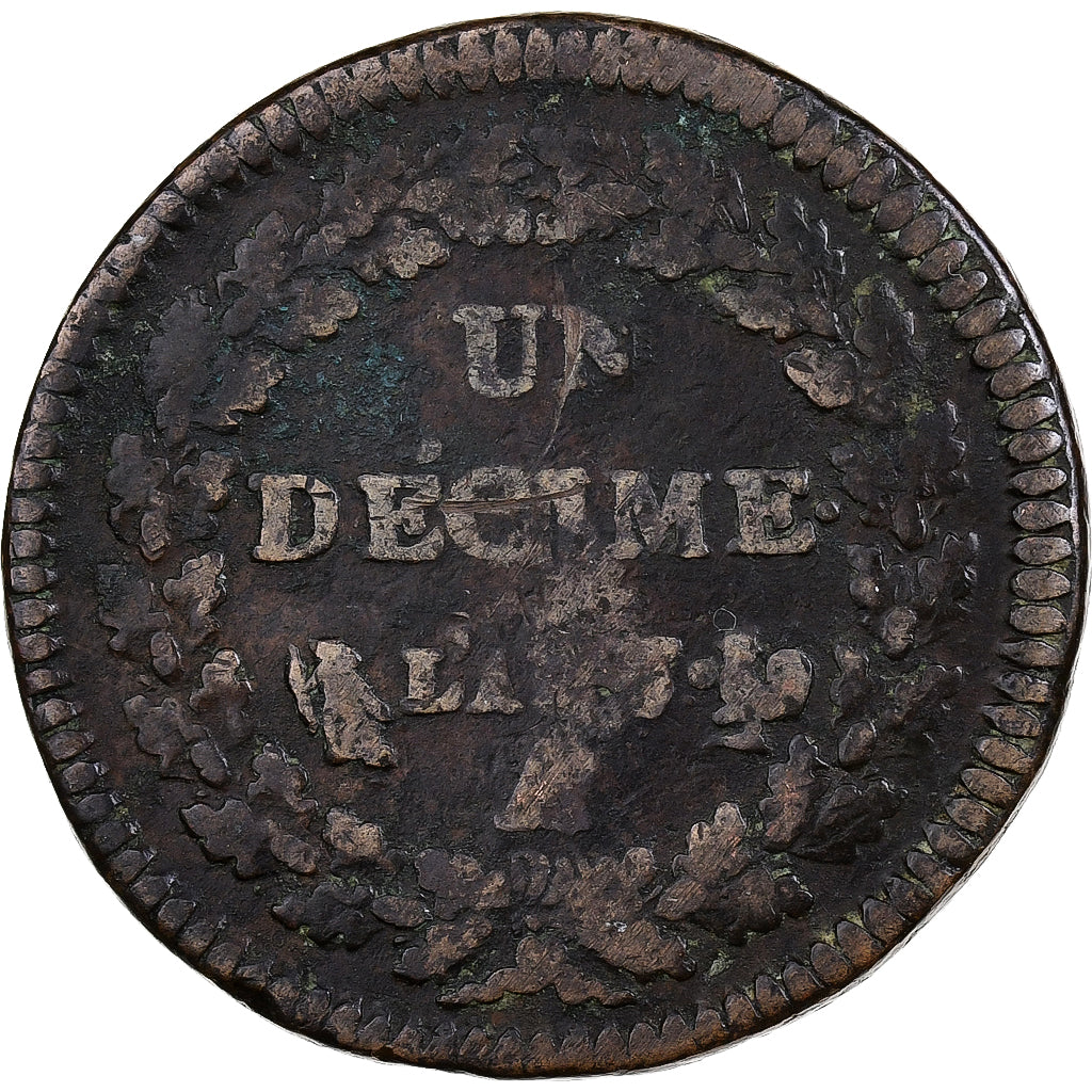 France, Decime, Dupré, AN 5, Paris, Cuivre, TB