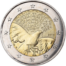 France, 2 Euro, Paix en Europe, 2015, MDP, Bimétallique, SPL