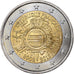 Francia, 2 Euro, 10 Years of Euros Cash, 2012, MDP, Bimetálico, SC