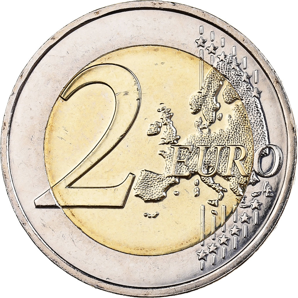 France, 2 Euro, Peace in Europe, 2015, MDP, Bi-Metallic, MS(63)