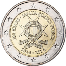 Malta, 2 Euro, Malta Police Force, 2014, Vantaa, Bi-Metallic, MS(63)