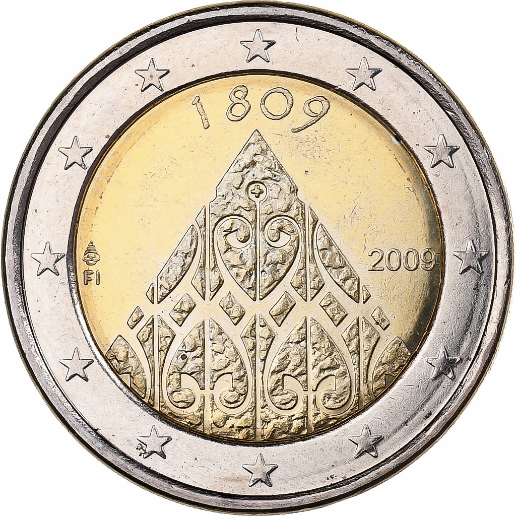 Finlandia, 2 Euro, Autonomy, 2009, Vantaa, Bimetaliczny, MS(63)