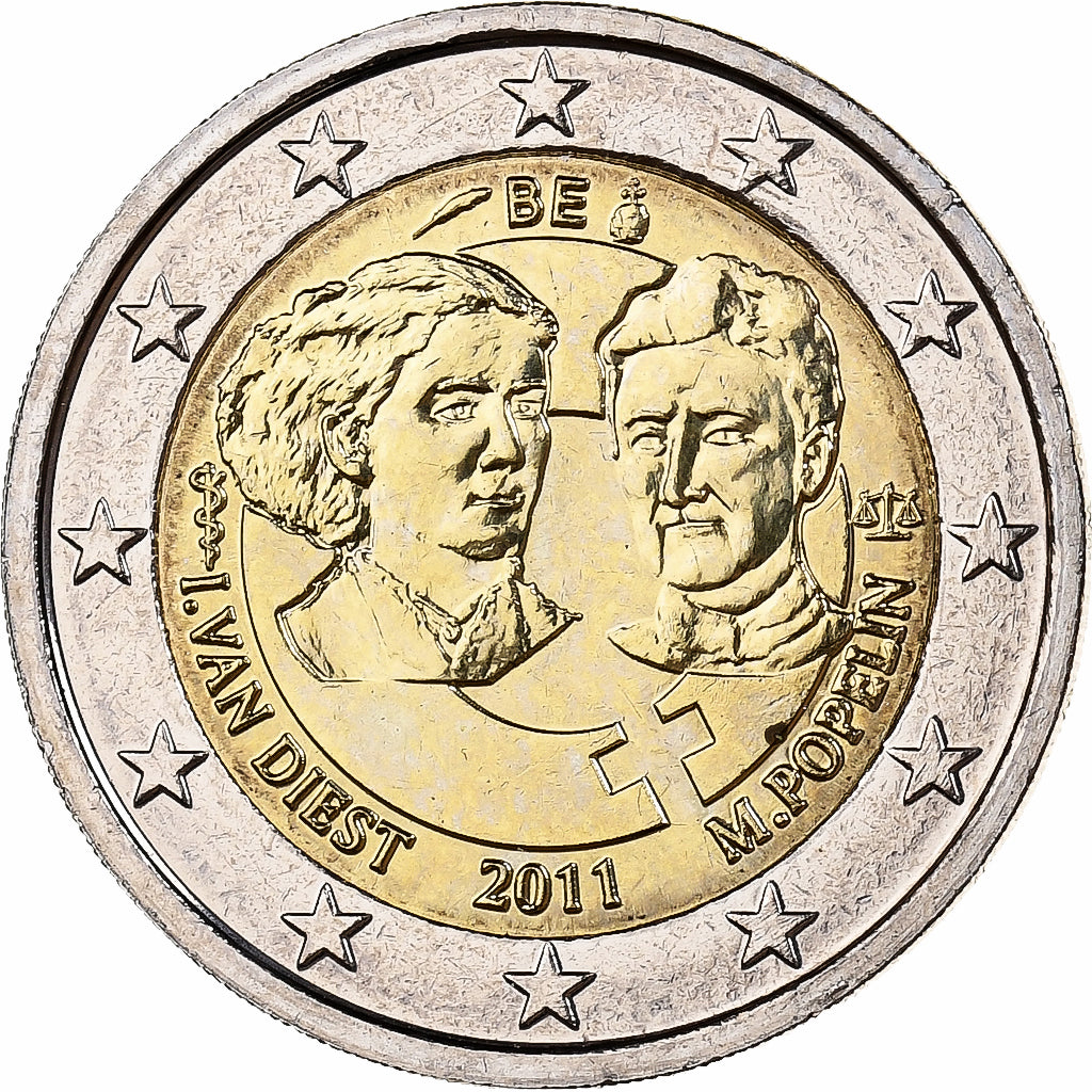 Belgium, 2 Euro, International Women's Day, 100th Anniversary, 2011, Brussels