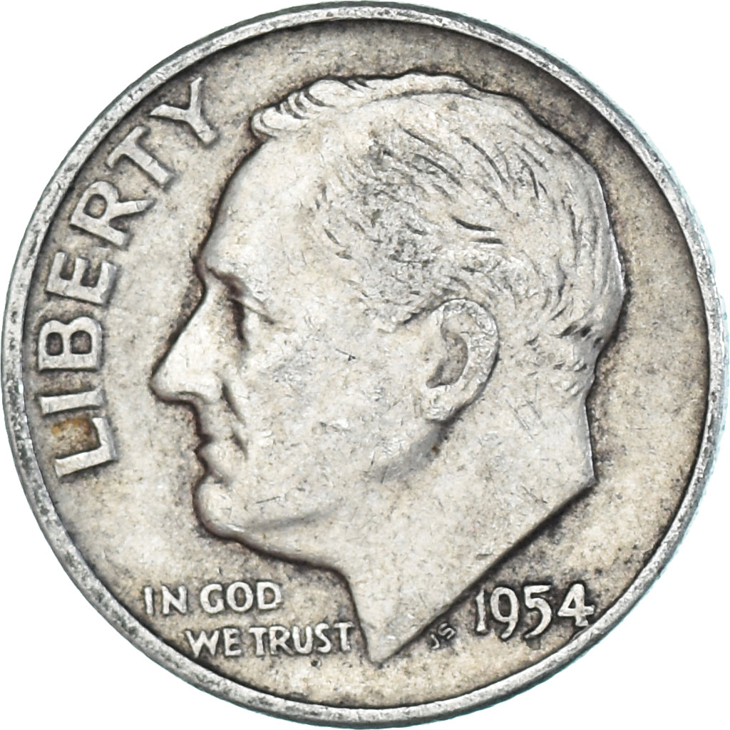 Coin, United States, Dime, 1954