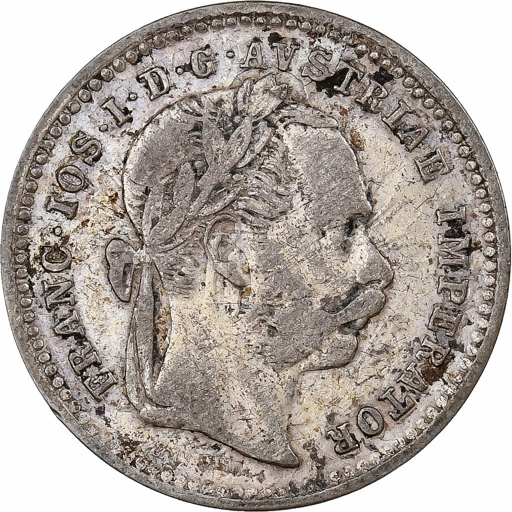 Austria, Franz Joseph I, 10 Kreuzer, 1872, Vienna, Billon, VF(30-35)