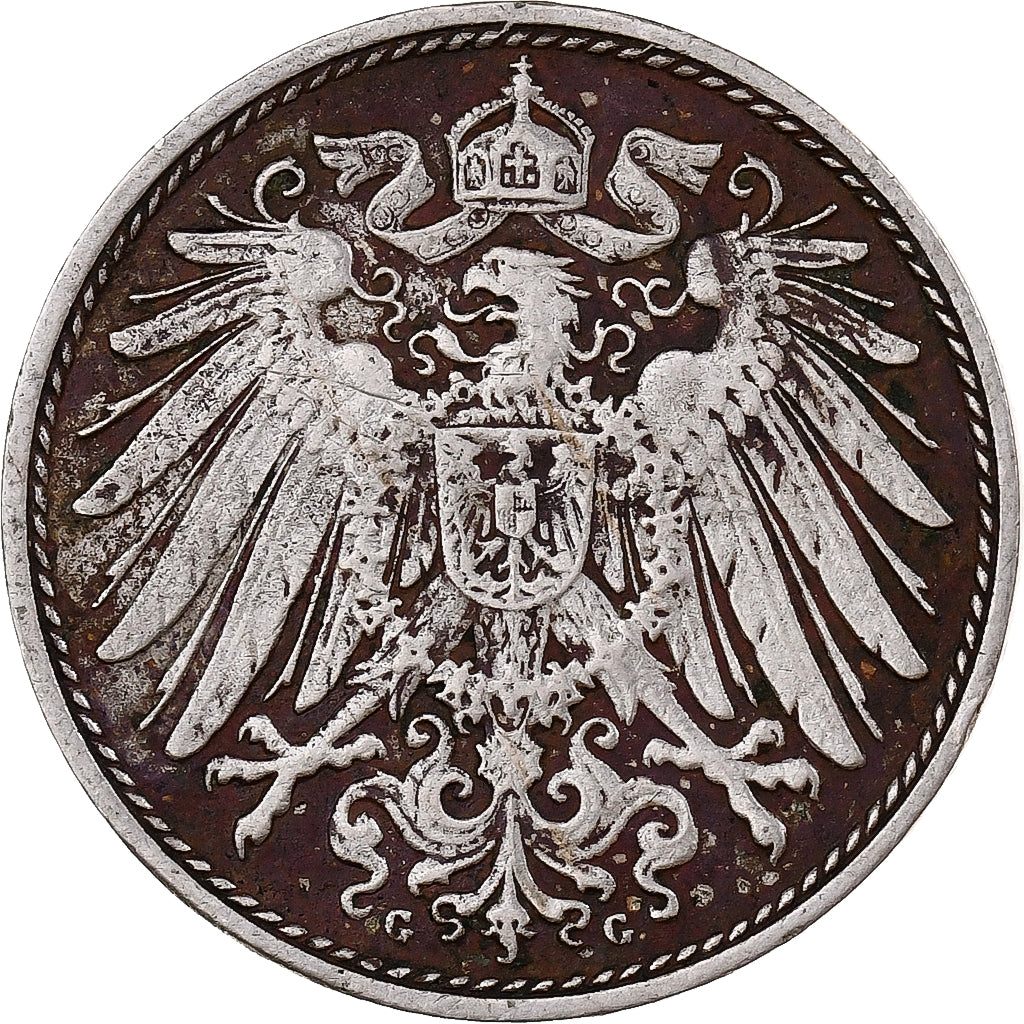 Duitsland, Wilhelm II, 10 Pfennig, 1890, Karlsruhe, Cupro-nikkel, FR+