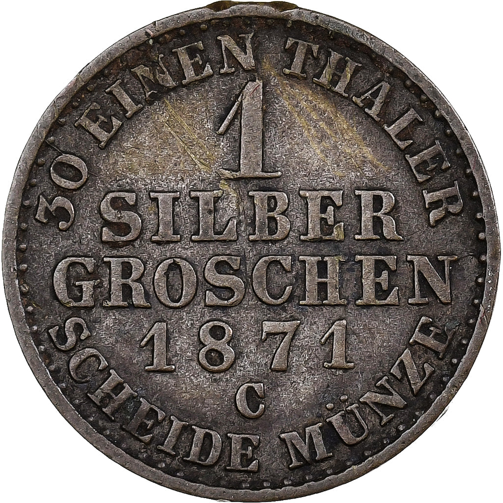 Prussia, Wilhelm I, 1 Silber Groschen, 1871, Frankfurt am Main, Billon