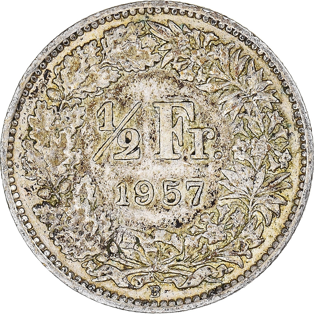 Moeda, Suíça, 1/2 Franc, 1957