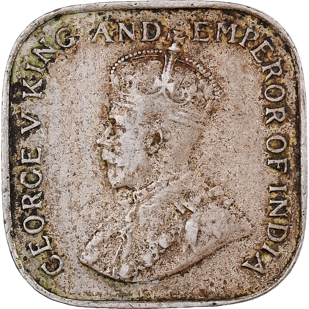 Ceylon, George V, 5 Cents, 1912, Heaton, Rame-nichel, MB+
