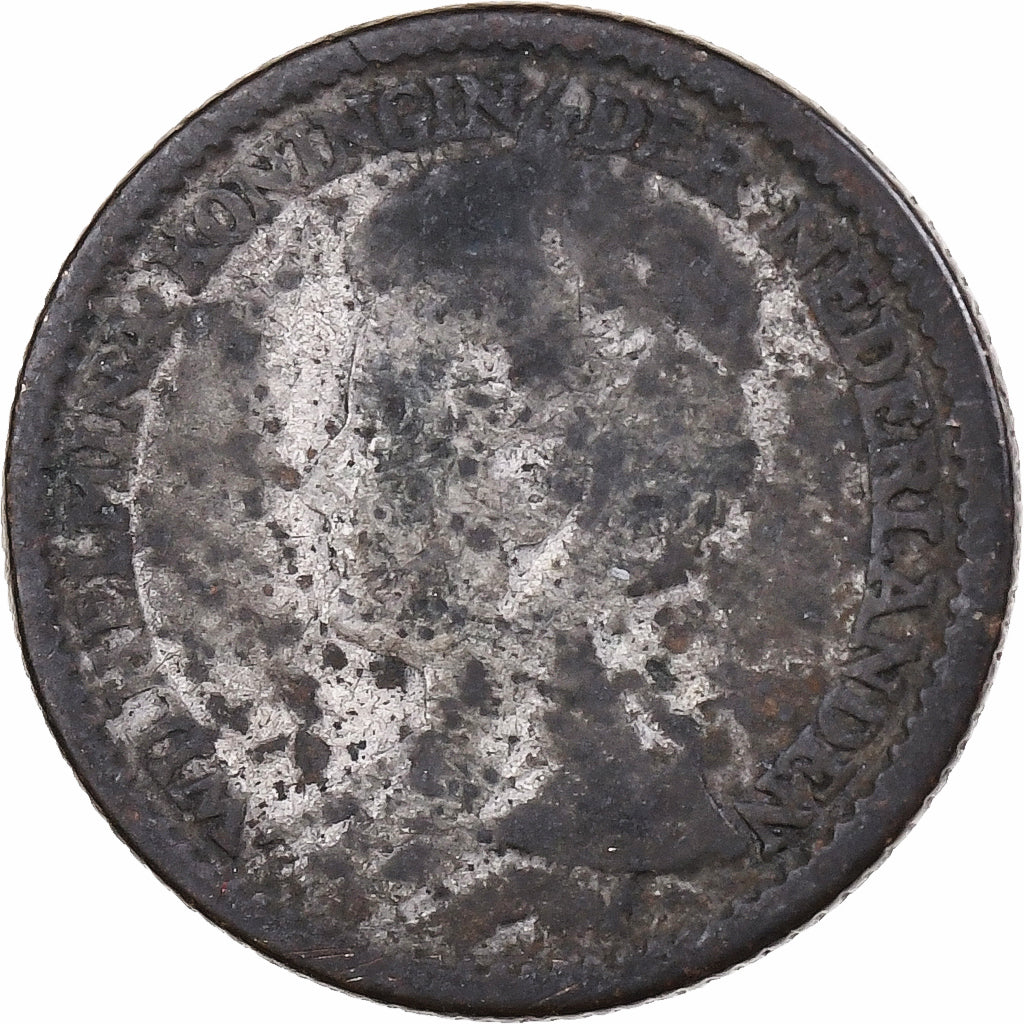 Paesi Bassi, Wilhelmina I, 25 Cents, 1918, Utrecht, Argento, MB