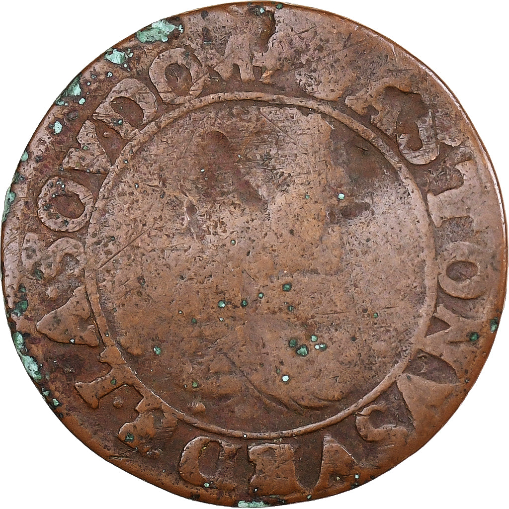 Frankreich, Gaston d'Orléans, Double Tournois, 1636, Trévoux, Kupfer, SGE+