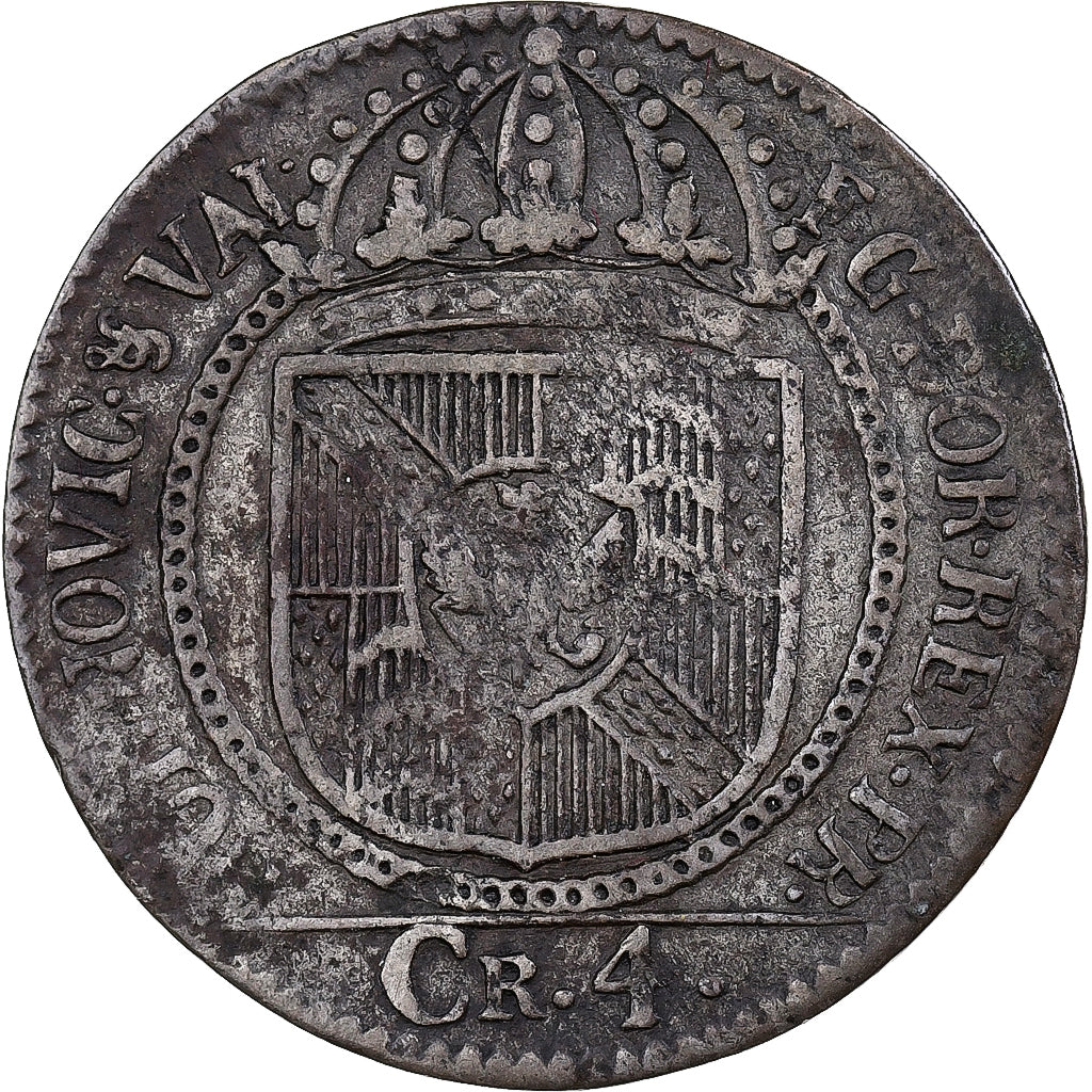 Principality of Neuchâtel, Frédéric-Guillaume II, 4 Kreuzer, 1792, Vellón