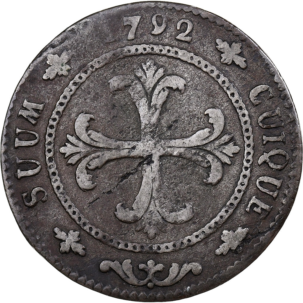 Principality of Neuchâtel, Frédéric-Guillaume II, 4 Kreuzer, 1792, Vellón