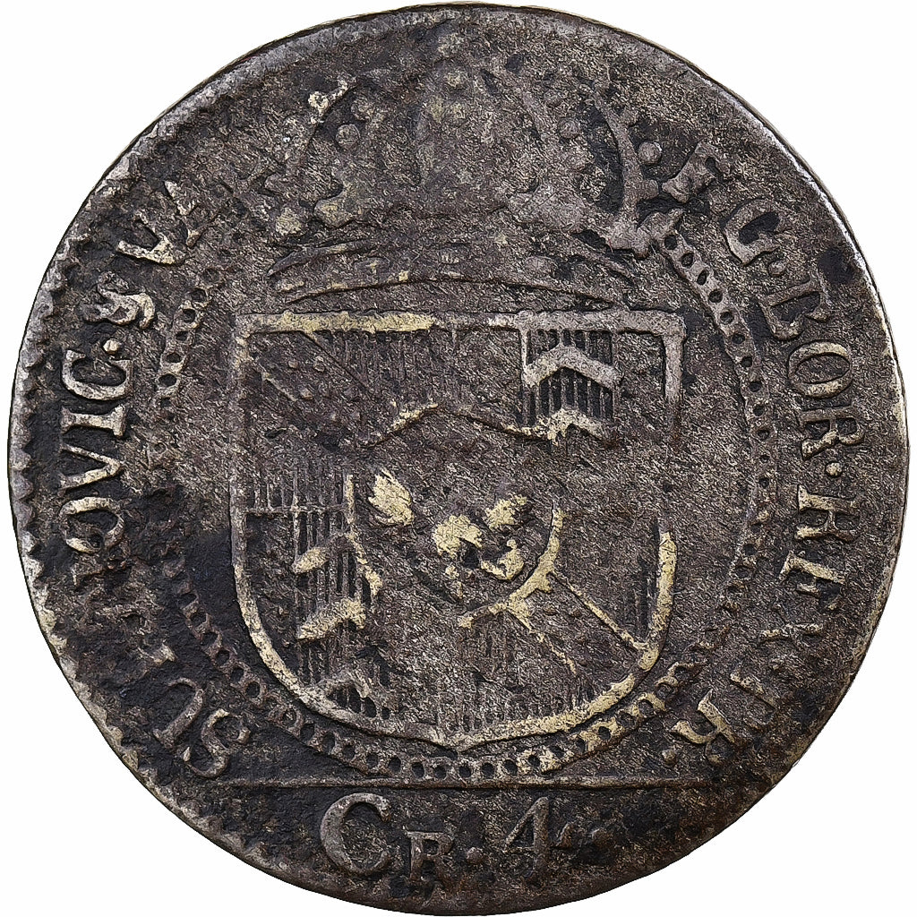 Principality of Neuchâtel, Frédéric-Guillaume II, 4 Kreuzer, 1793, Vellón