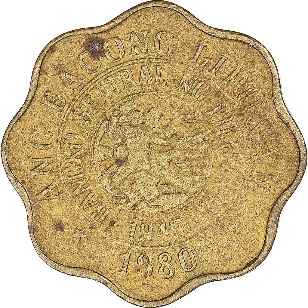 Coin, Philippines, 5 Sentimos, 1980