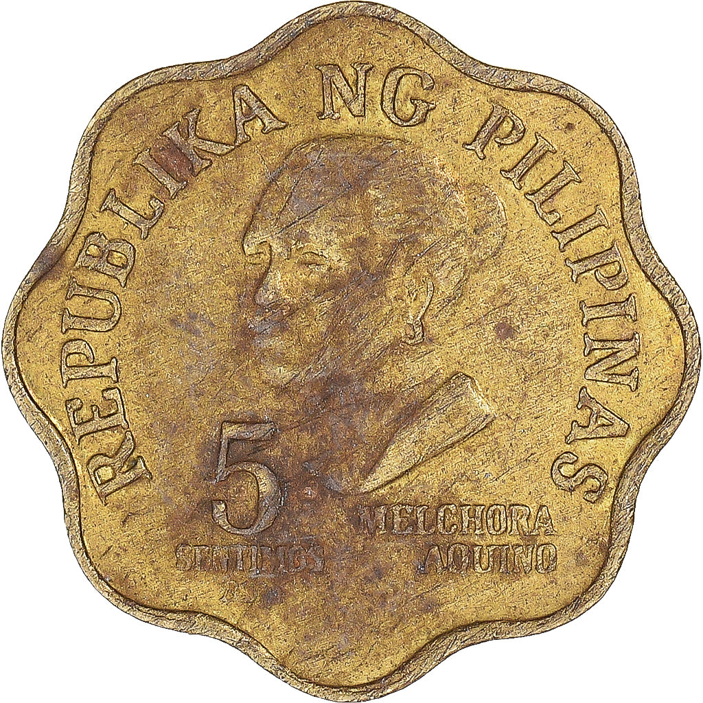 Coin, Philippines, 5 Sentimos, 1980