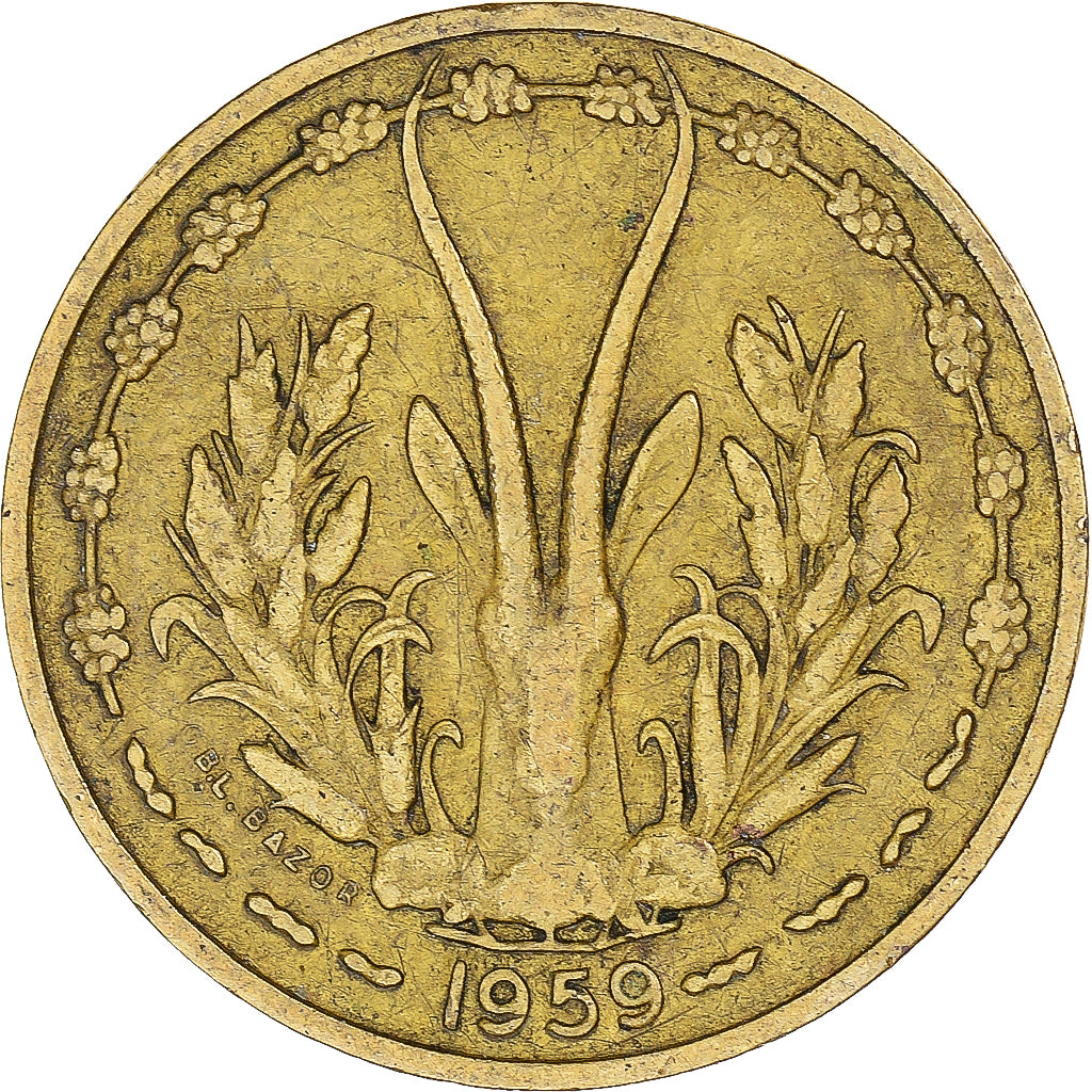 Moneda, Estados del África Occidental, 10 Francs, 1959