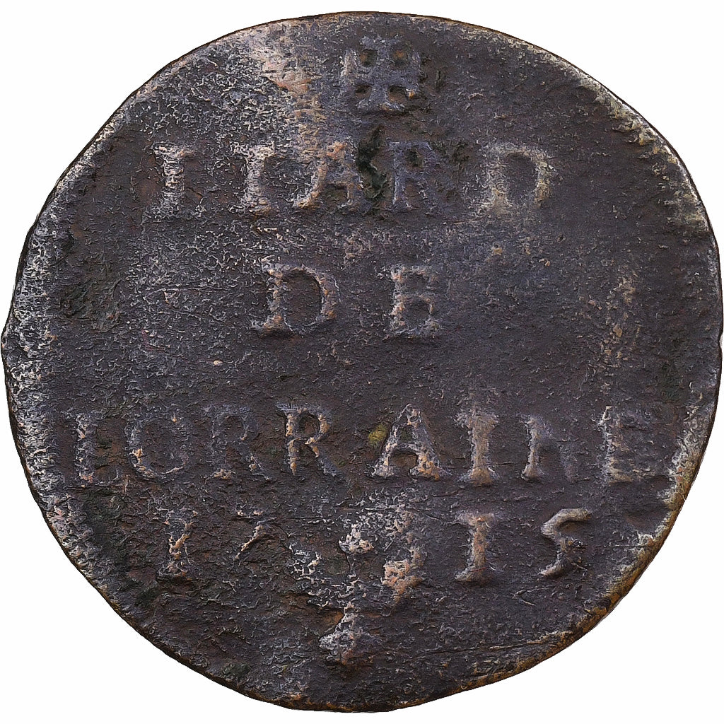 Duchy of Lorraine, Leopold I, Liard de Lorraine, 1715, Nancy, Kupfer, SGE+