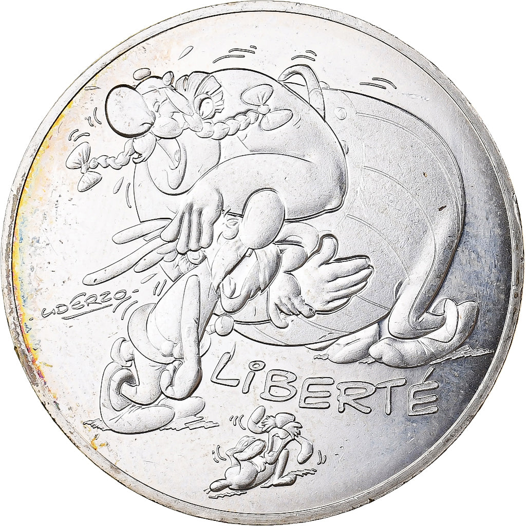 France, 10 Euro, Liberté Le cadeau de césar - Astérix et Obélix, 2015, MDP
