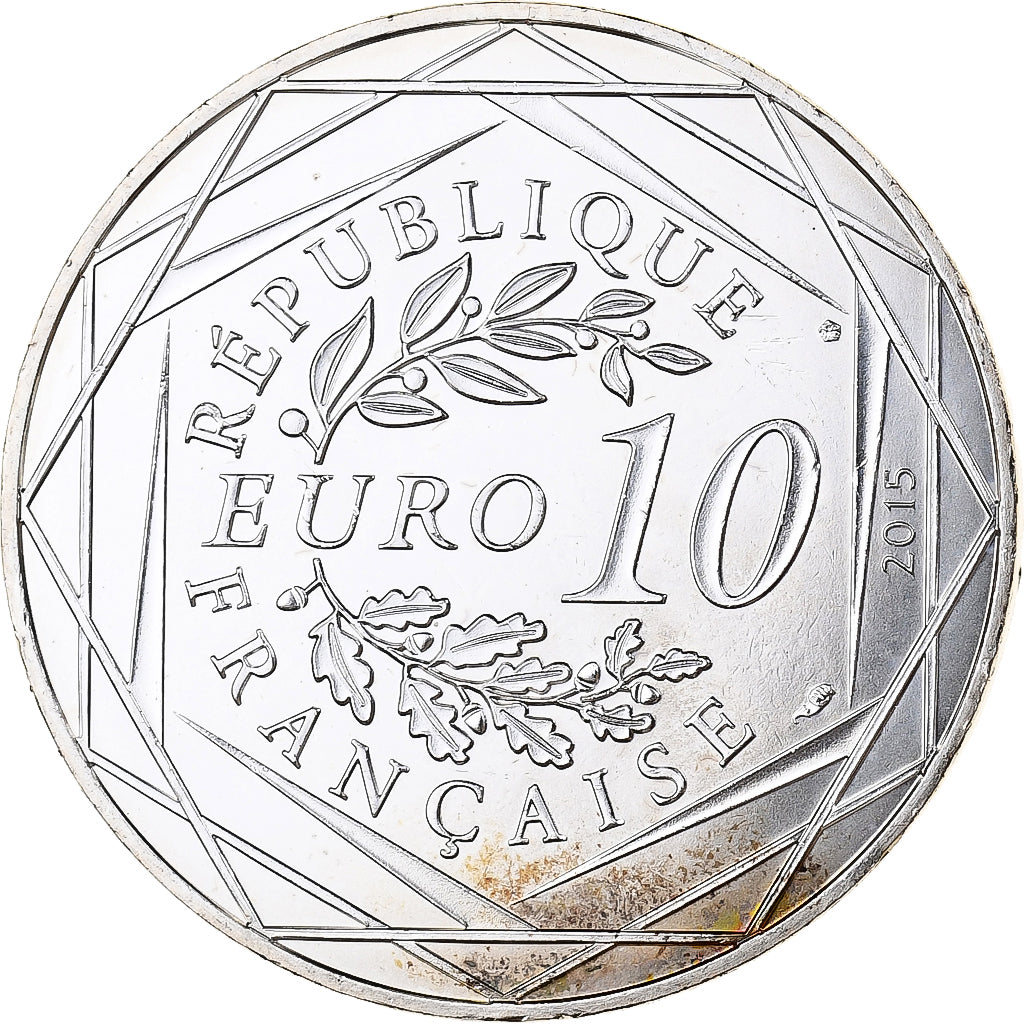 France, 10 Euro, Liberté Le cadeau de césar - Astérix et Obélix, 2015, MDP