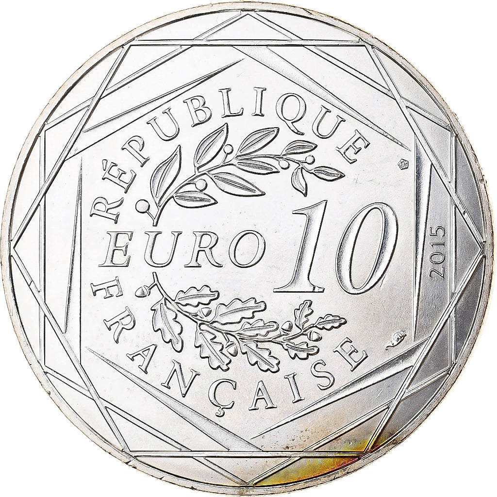 France, 10 Euro, Asterix Liberté (La grande traversée), 2015, MDP, Silver