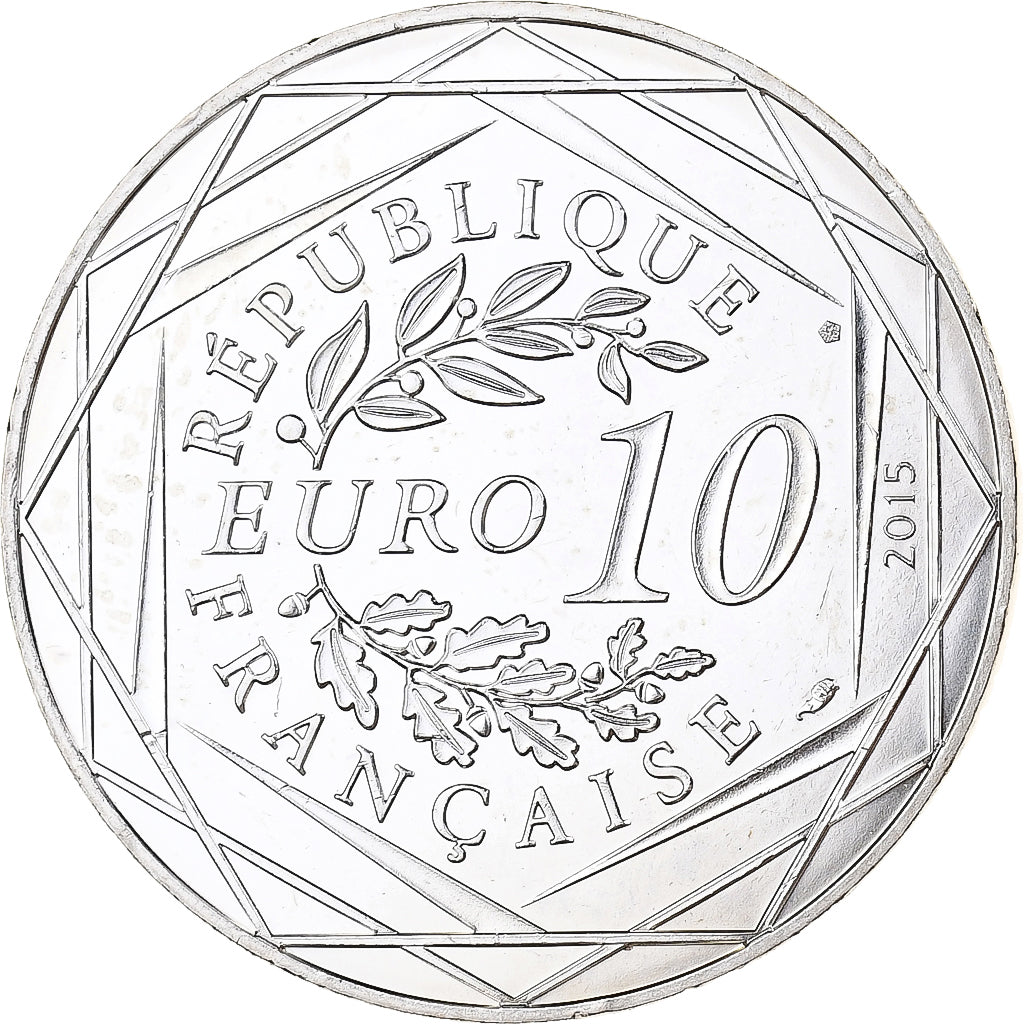 Francia, 10 Euro, Égalité Le cadeau de César, 2015, MDP, Argento, SPL
