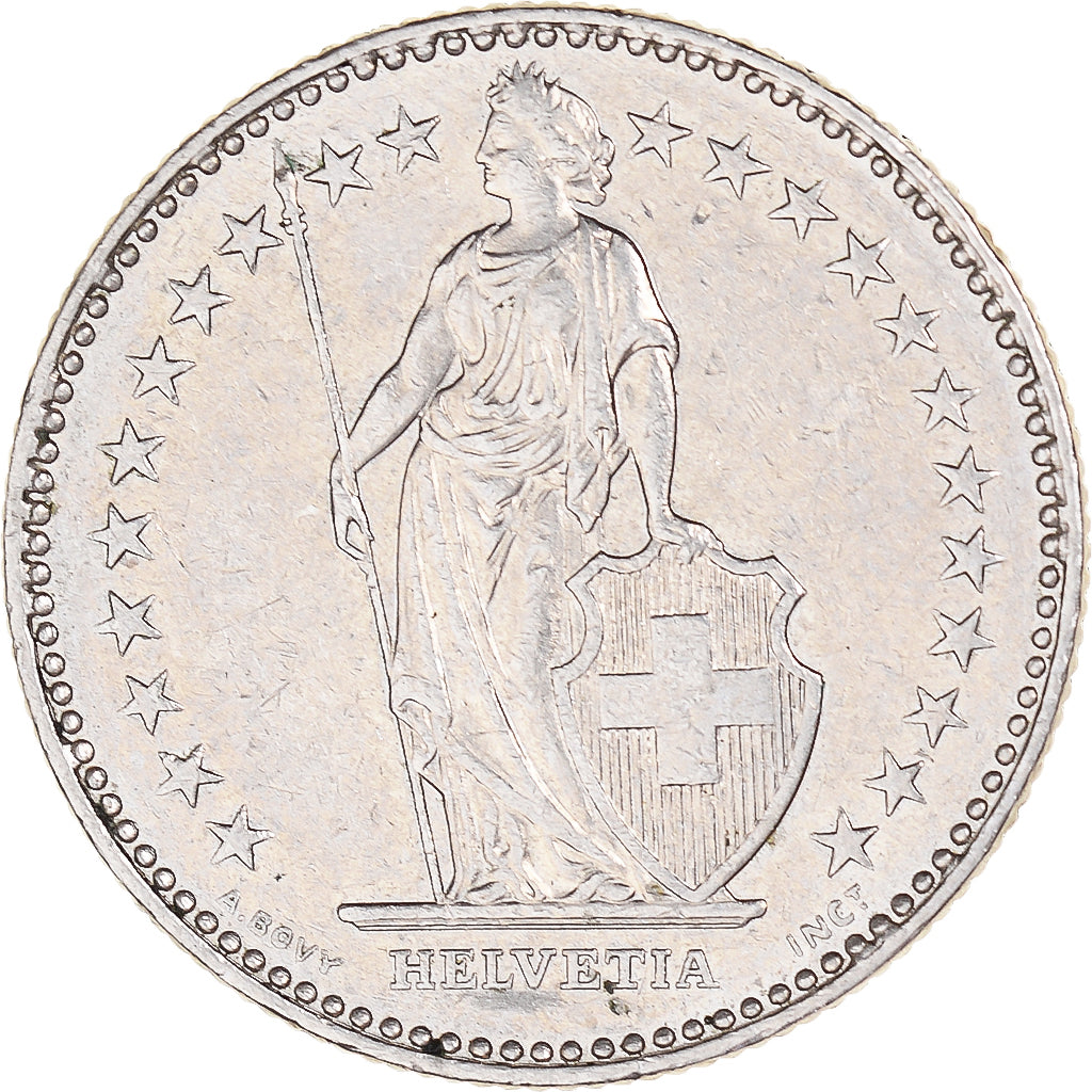 Moneda, Suiza, 2 Francs, 1992