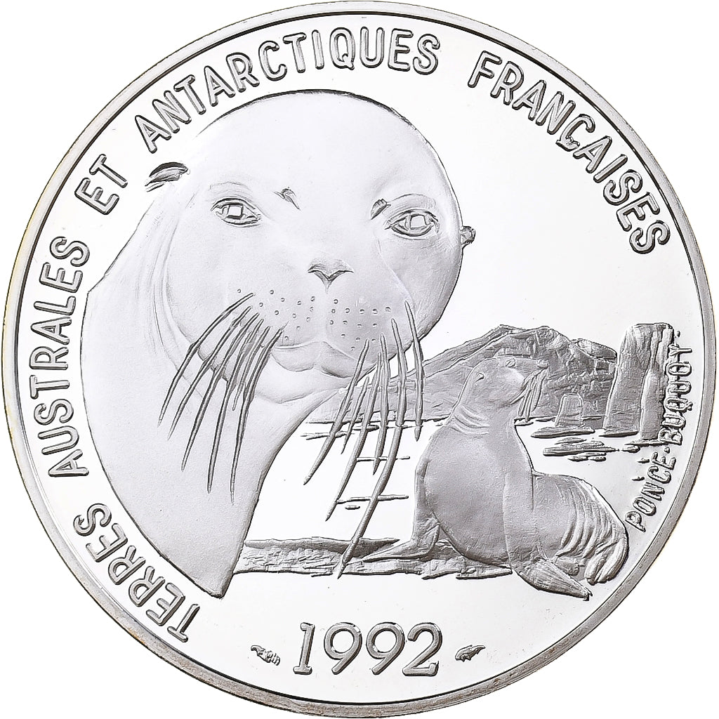 France, 100 Francs, Dumont D'Urville, 1992, MDP, Proof, Silver, MS(65-70)