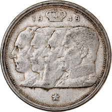Bélgica, 100 Frank, 1949, Brussels, Prata, VF(30-35)